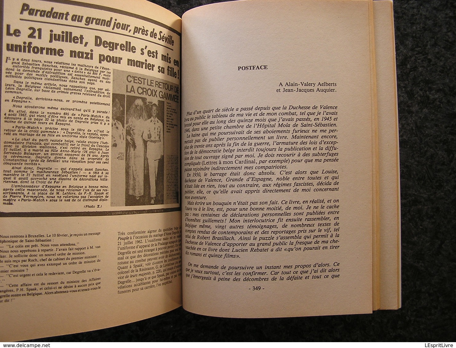 DEGRELLE M' A DIT Dûchesse De Valence Guerre 40 45 Rex Rexisme Waffen SS 1940 1945 Rexiste Bouillon Légion Wallonie