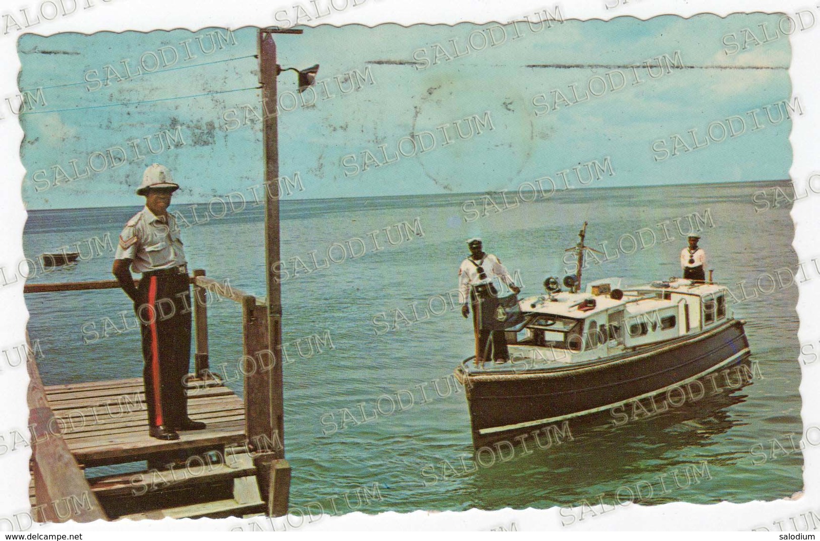 BARBADOS West Indies Harbour Police Launch At Jetty St Micheal - Storia Postale - Barbados