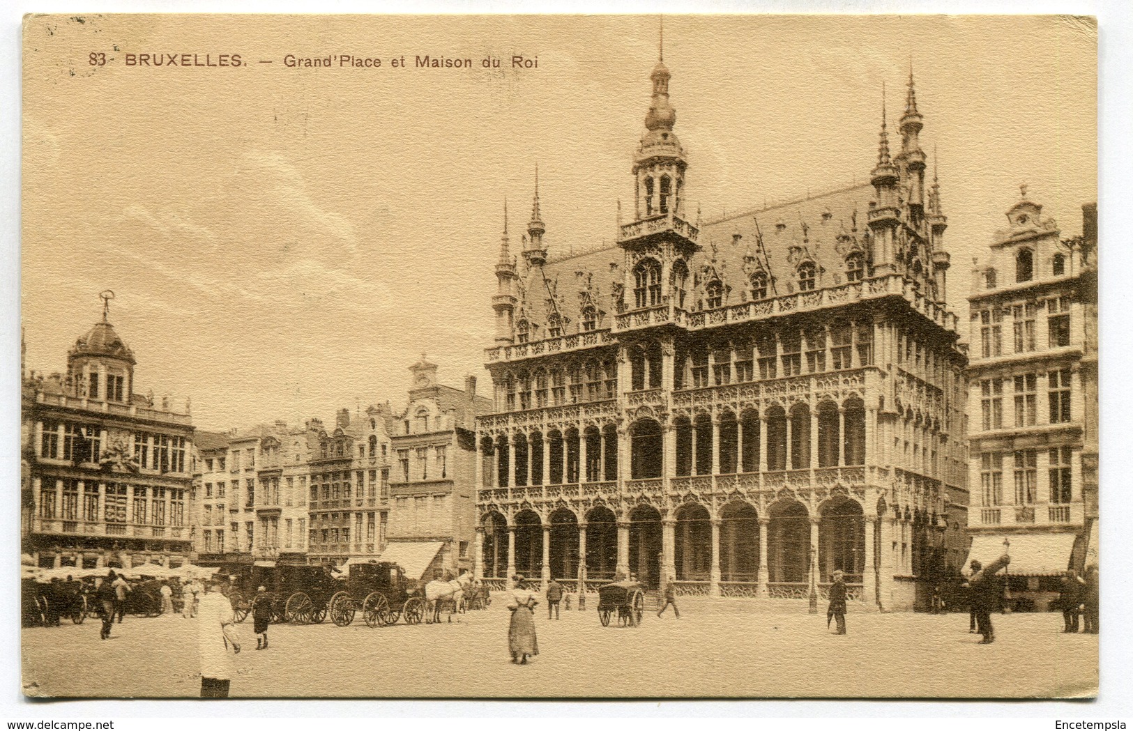 CPA - Carte Postale - Belgique - Bruxelles - Grand Place Et Maison Du Roi - 1909 (SV5954) - Places, Squares