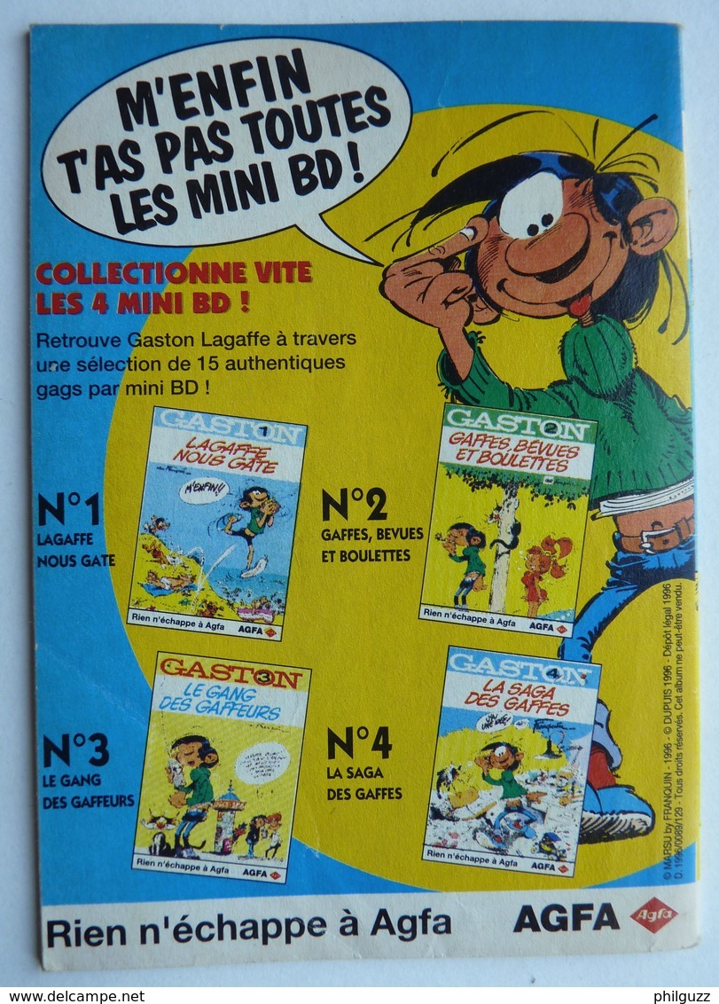 ALBUM BANDES DESSINEES PUBLICITAIRE AGFA  GASTON LAGAFFE FRANQUIN  T1 1996 (1) - Gaston