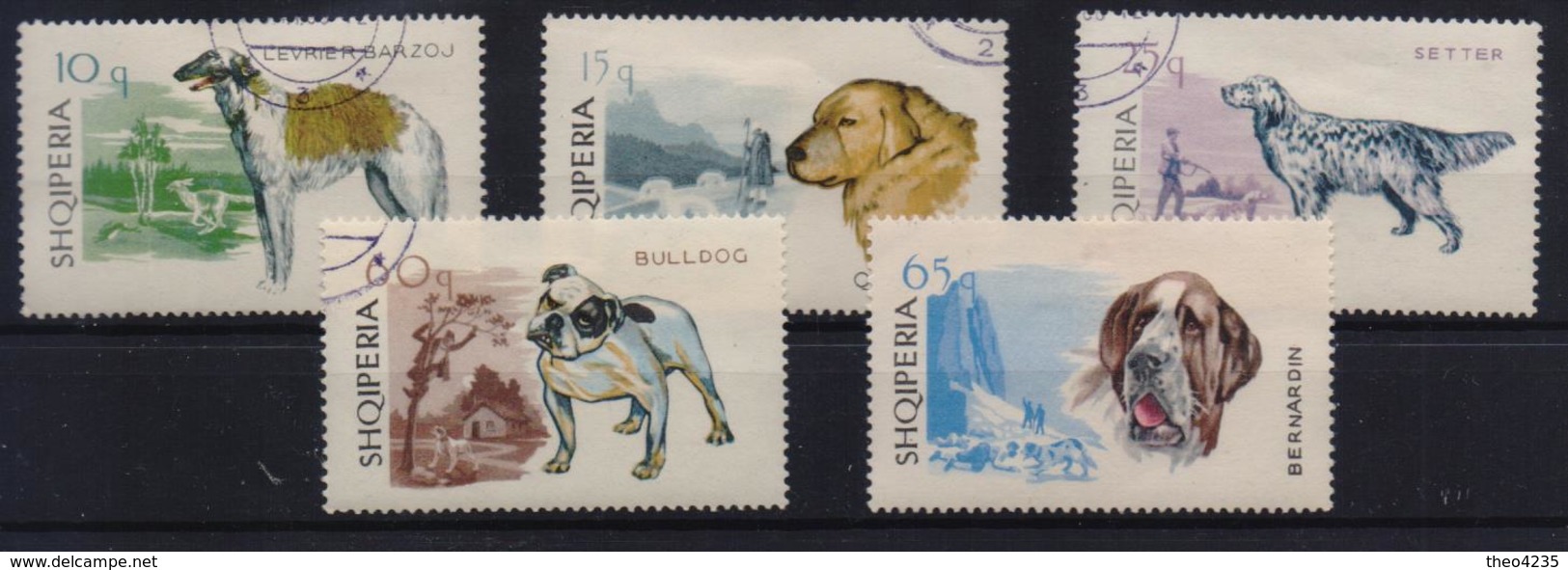 ALBANIA STAMPS 1966/DOGS-USED-30/10/66 (55) - Albanie