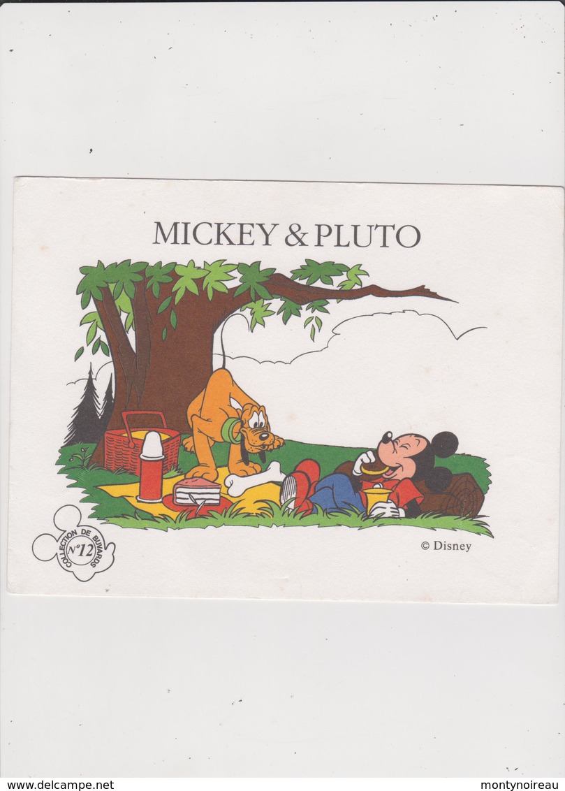 : Vieux Papier :  Buvard :  Disney- Mickey - Pluto - Otros & Sin Clasificación