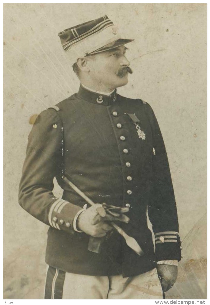 Photo Jean Geiser à Alger . Militaire . Capitaine De Cavalerie . Voir état . - Guerre, Militaire