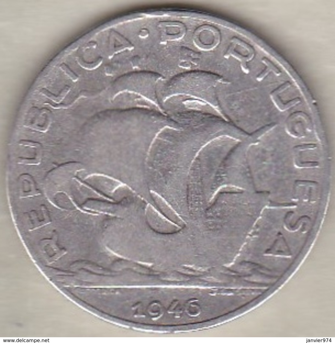 Portugal 5 Escudos 1946 En Argent - Portugal