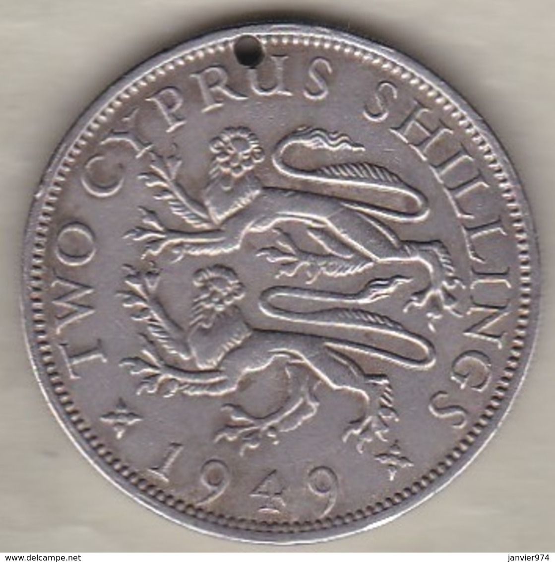Chypre 2 Shillings 1949 George VI - Chypre