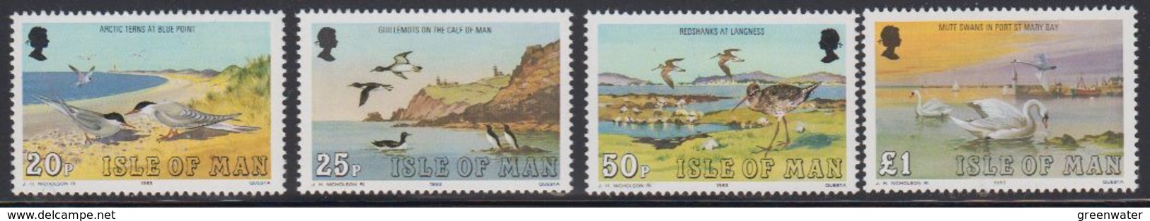 Isle Of Man 1983 Definitives Birds / High Values 4v ** Mnh (40934N) - Man (Eiland)