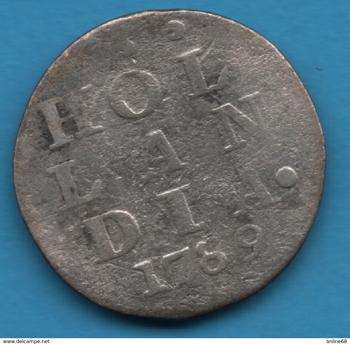 HOLLANDIA 2 Stuivers 1789 (double Wapenstuiver)  KM# 48 Argent 583‰ Silver - …-1795 : Former Period