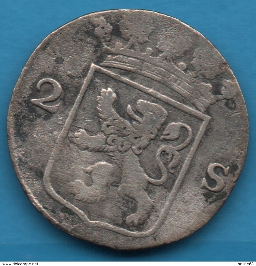 HOLLANDIA 2 Stuivers 1789 (double Wapenstuiver)  KM# 48 Argent 583‰ Silver - …-1795 : Former Period