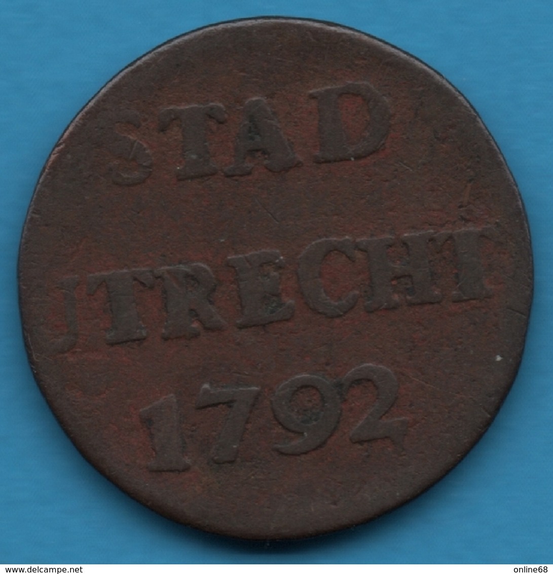 STAD UTRECHT 1 DUIT 1792 KM# 91 - Provincial Coinage