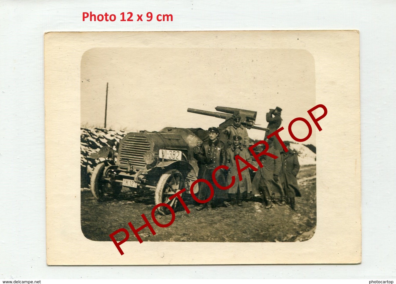 ILLIES-Canon Anti-aerien Sur Camion-2x CARTES PHOTOS + PHOTO Allemandes-Guerre 14-18-1WK-France-59-Militaria- - Other & Unclassified