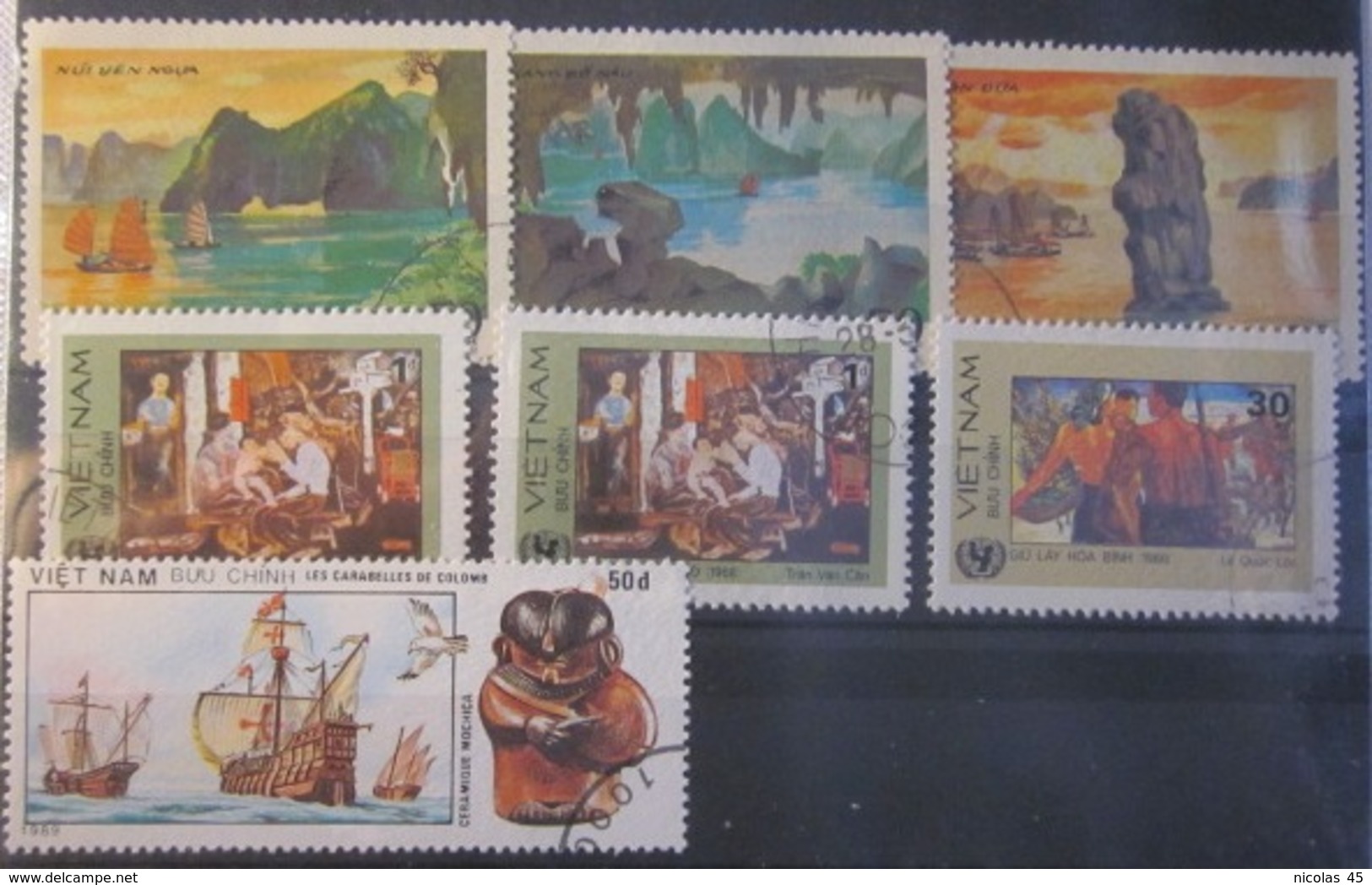 Gros lot timbres monde - Thématiques - Voir photos