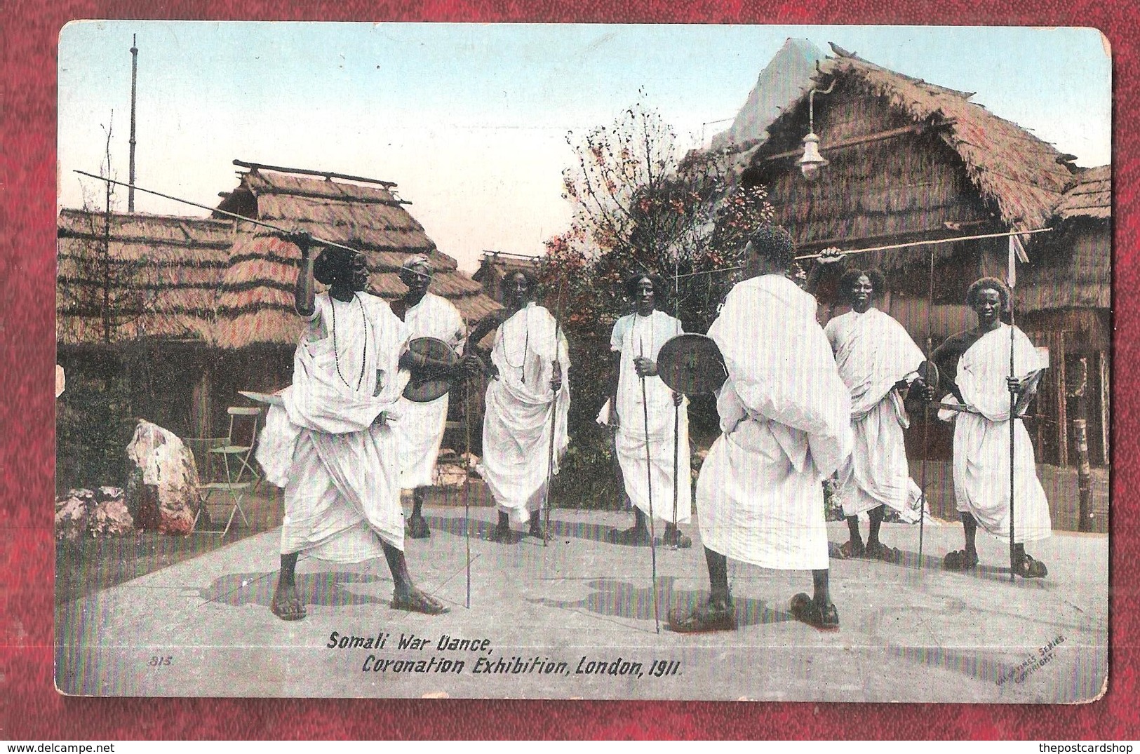 SOMALI WAR DANCE CORONATION EXHIBITION LONDON 1911 UNUSED - Somalie