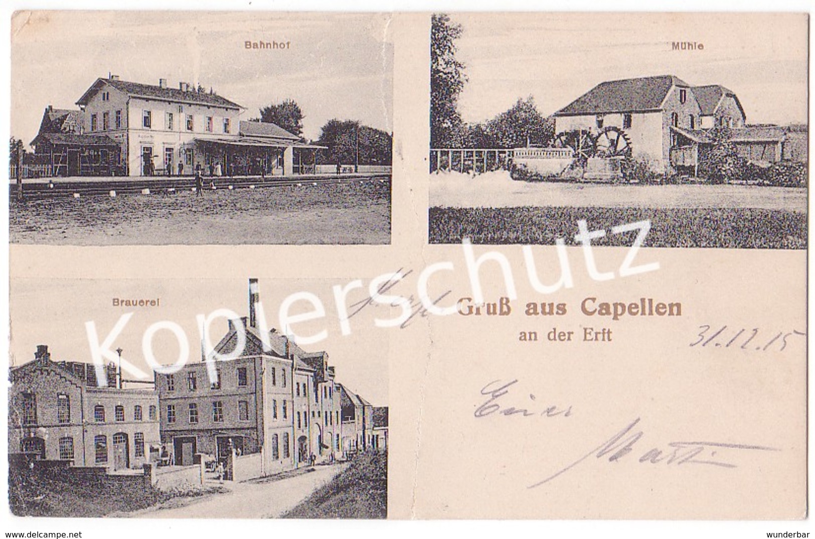 Gruß Aus Capellen An Der Erft 1915  (z5765) - Grevenbroich