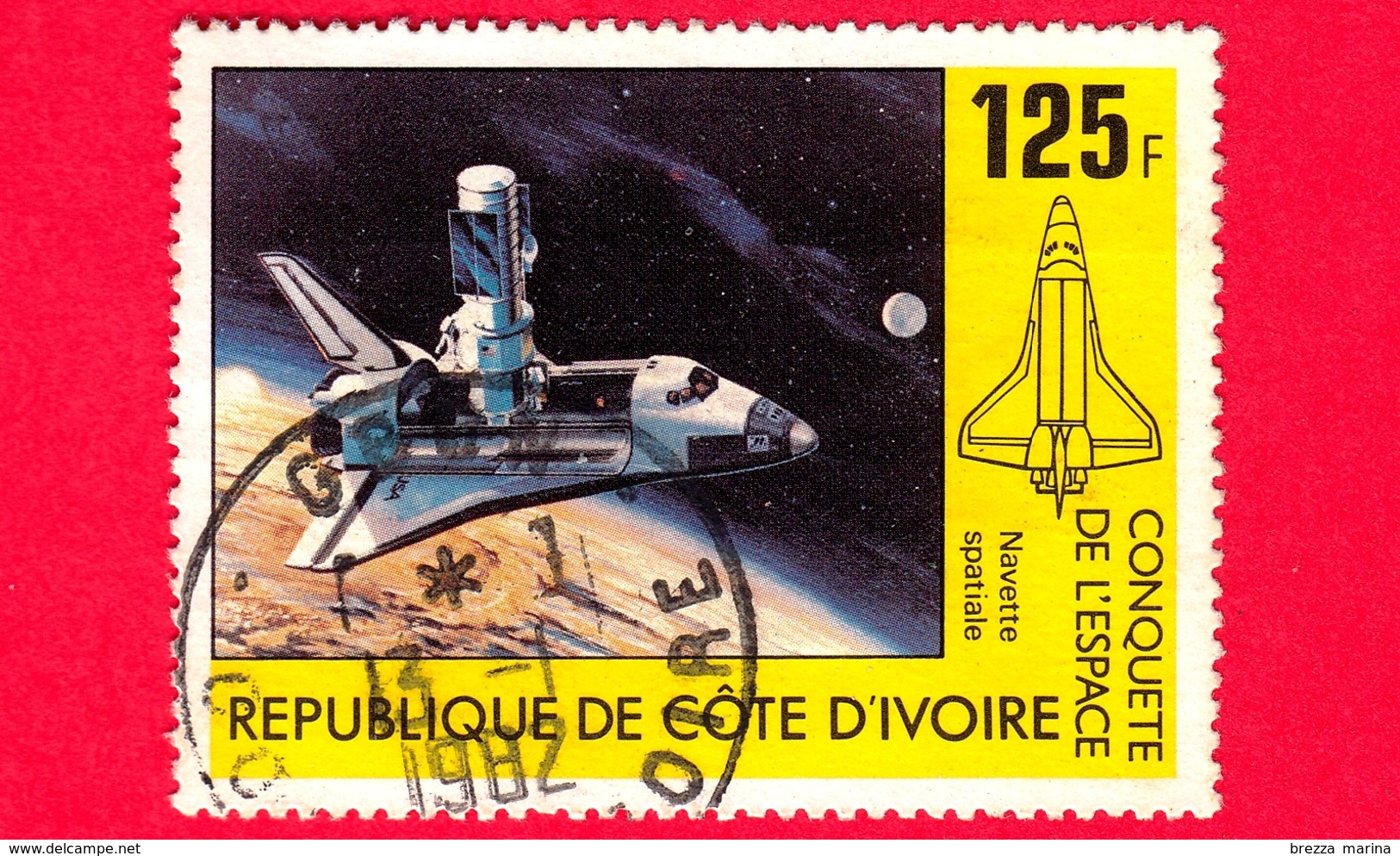 COSTA D'AVORIO - Usato - 1981 - Conquista Di Spazio - Space Shuttle Columbia - 125 - Costa D'Avorio (1960-...)