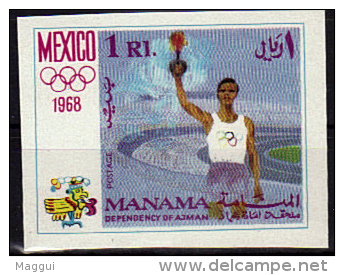 MANAMA   N°     *  *   NON  DENTELE  Jo 1968   Flamme Stade - Zomer 1968: Mexico-City