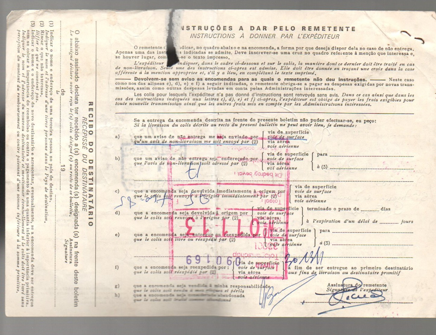 Parcel Card 1969 Endomendas > St. Troud België (231) - Brieven En Documenten