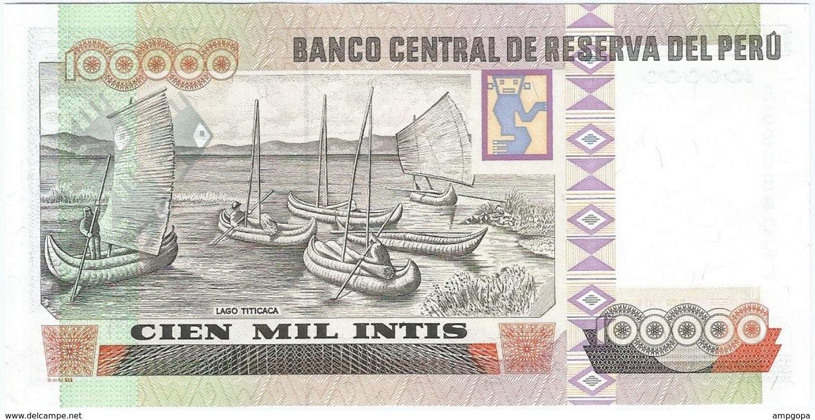 Perú 100.000 Intis 21-12-1989 Pick 145 UNC - Perú