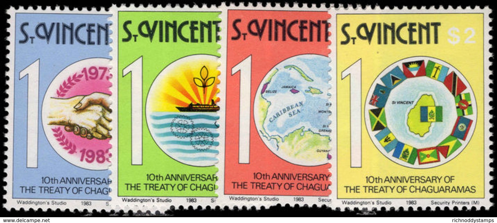 St Vincent 1983 Treaty Of Chaguarmas Unmounted Mint. - St.Vincent (1979-...)