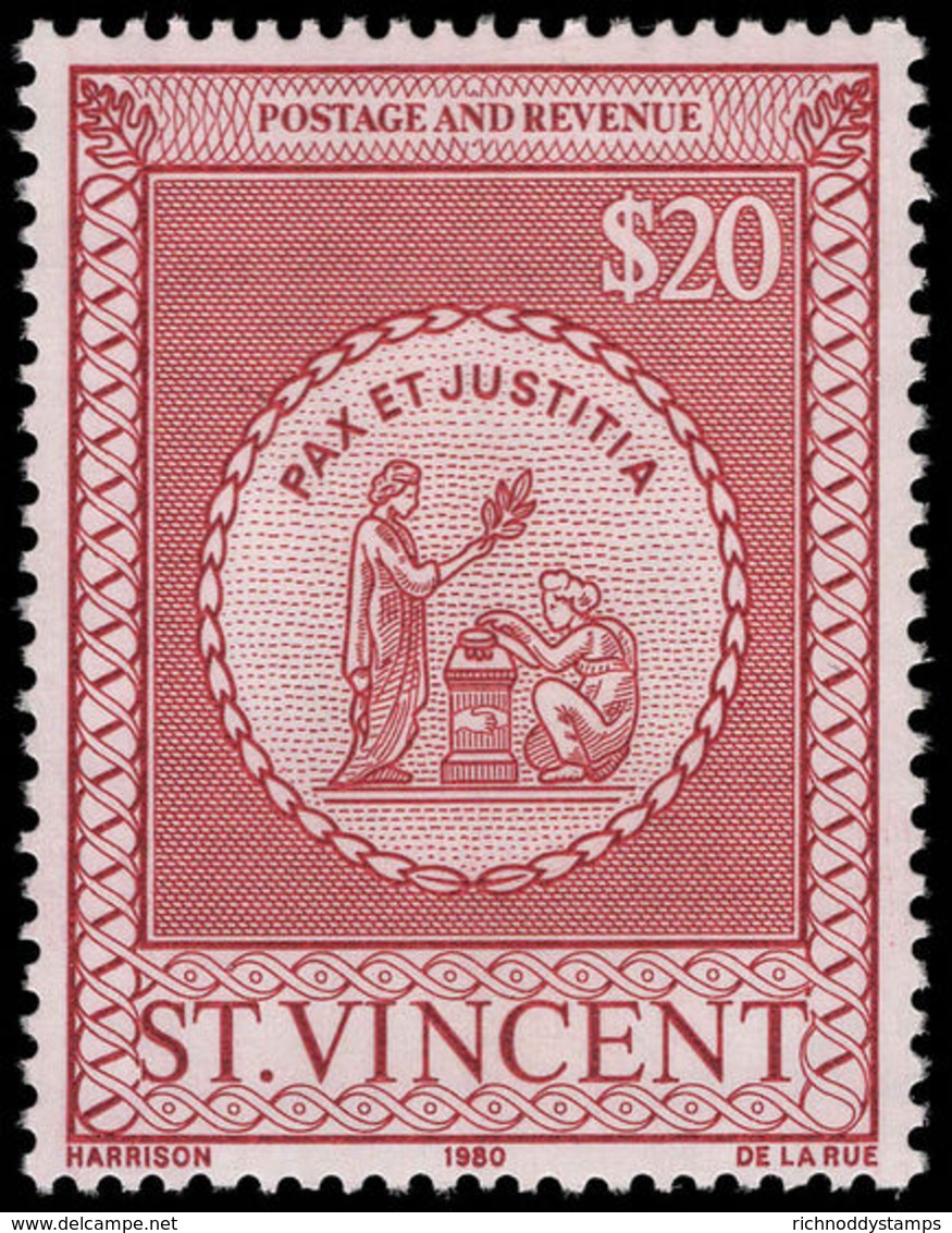 St Vincent 1980 &#36;20 Postal Fiscal Unmounted Mint. - St.Vincent (1979-...)