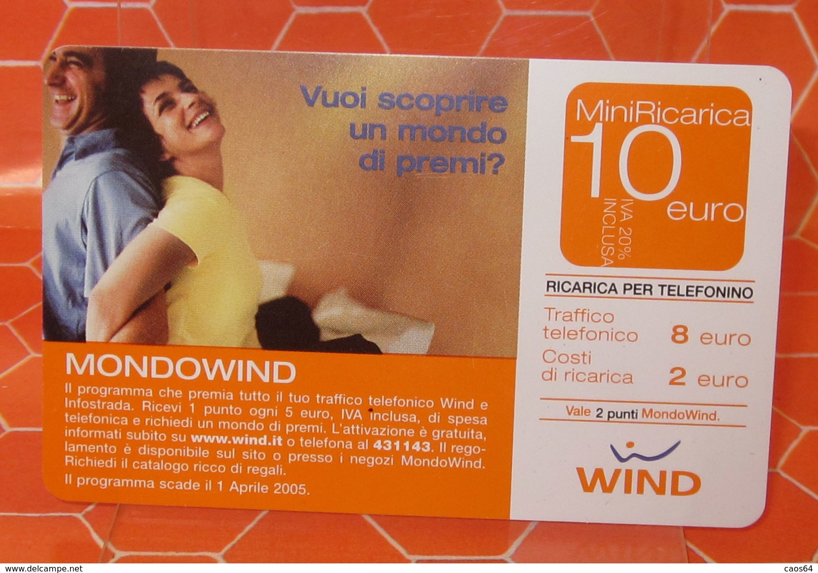 MONDOWIND 10.00 € - Schede GSM, Prepagate & Ricariche