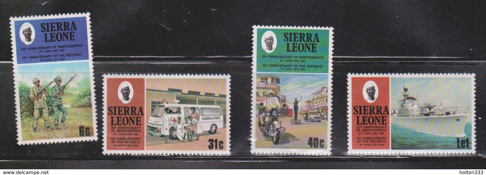 SIERRA LEONE Scott # 505-8 MNH #2 - Anniversary Of Indepenence & Republic - Sierra Leone (1961-...)