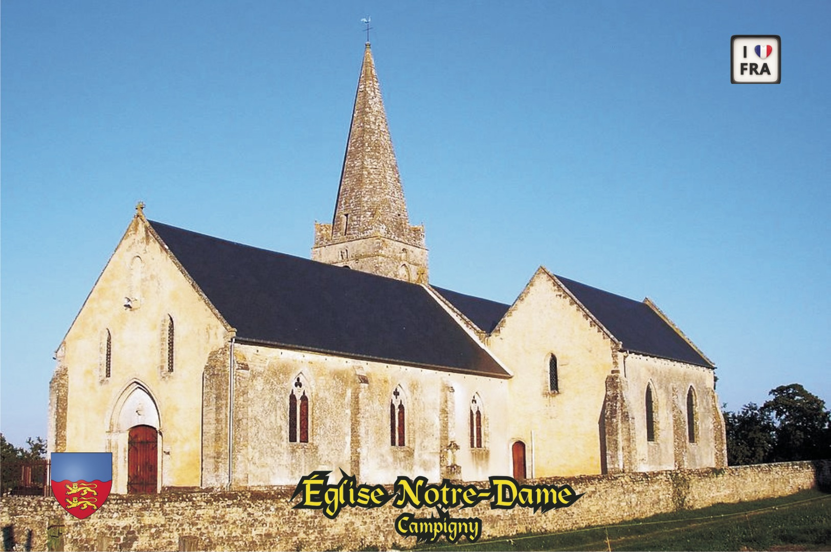 Carte Postale, églises, Churches In France (Calvados), Campigny, Église Notre-Dame - Eglises Et Cathédrales