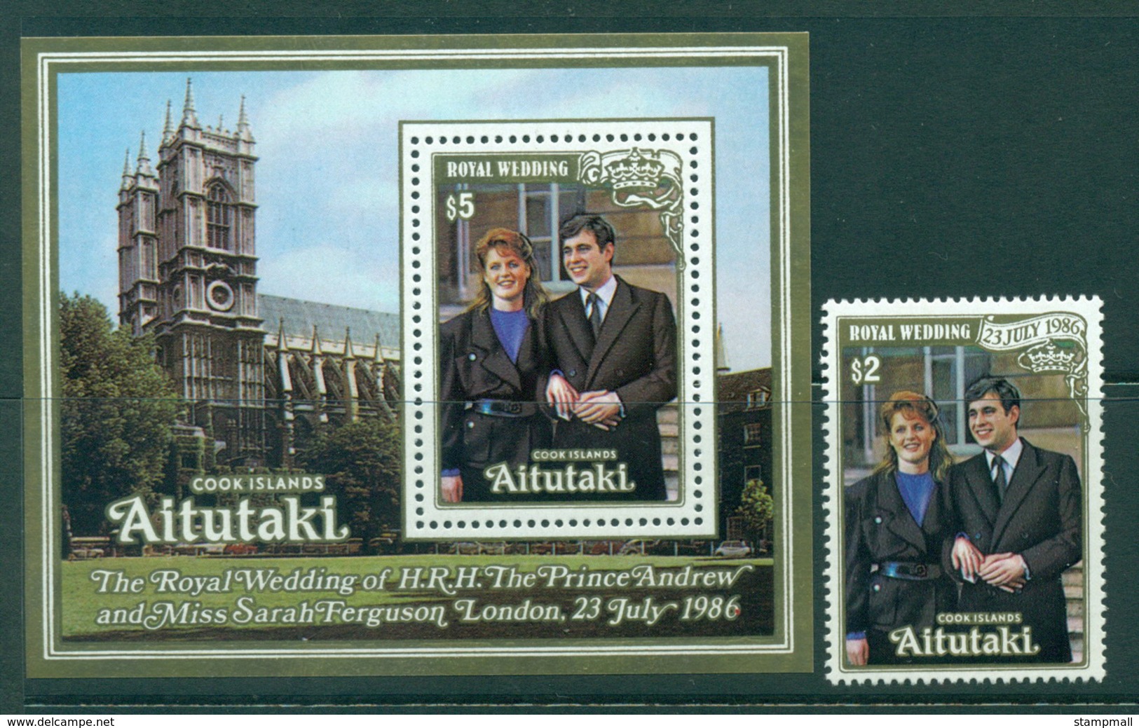 Aitutaki 1986 Royal Wedding Andrew & Sarah MUH Lot30002 - Aitutaki