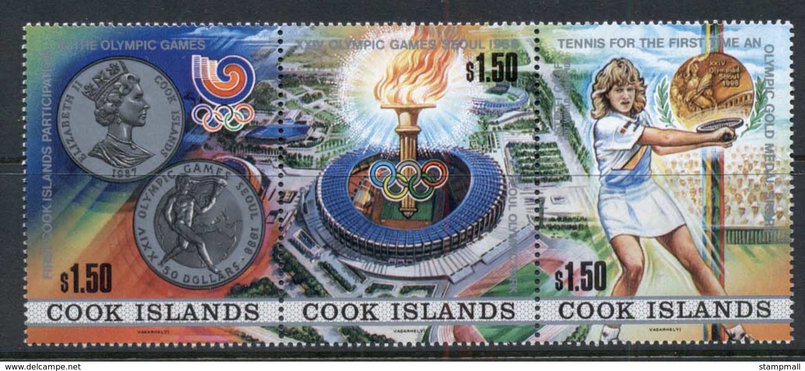 Cook Is 1988 Summer Olympics, Seoul Str3 MUH - Cook Islands