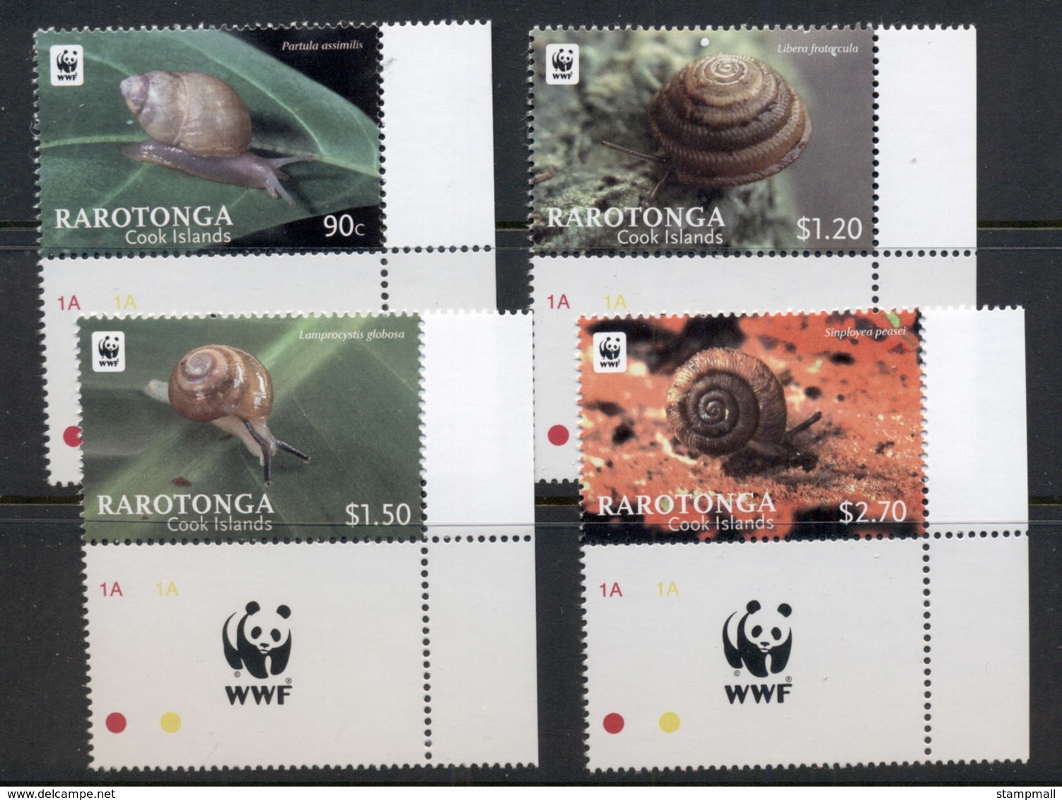 Cook Is 2012 WWF Land Snails MUH - Cook Islands