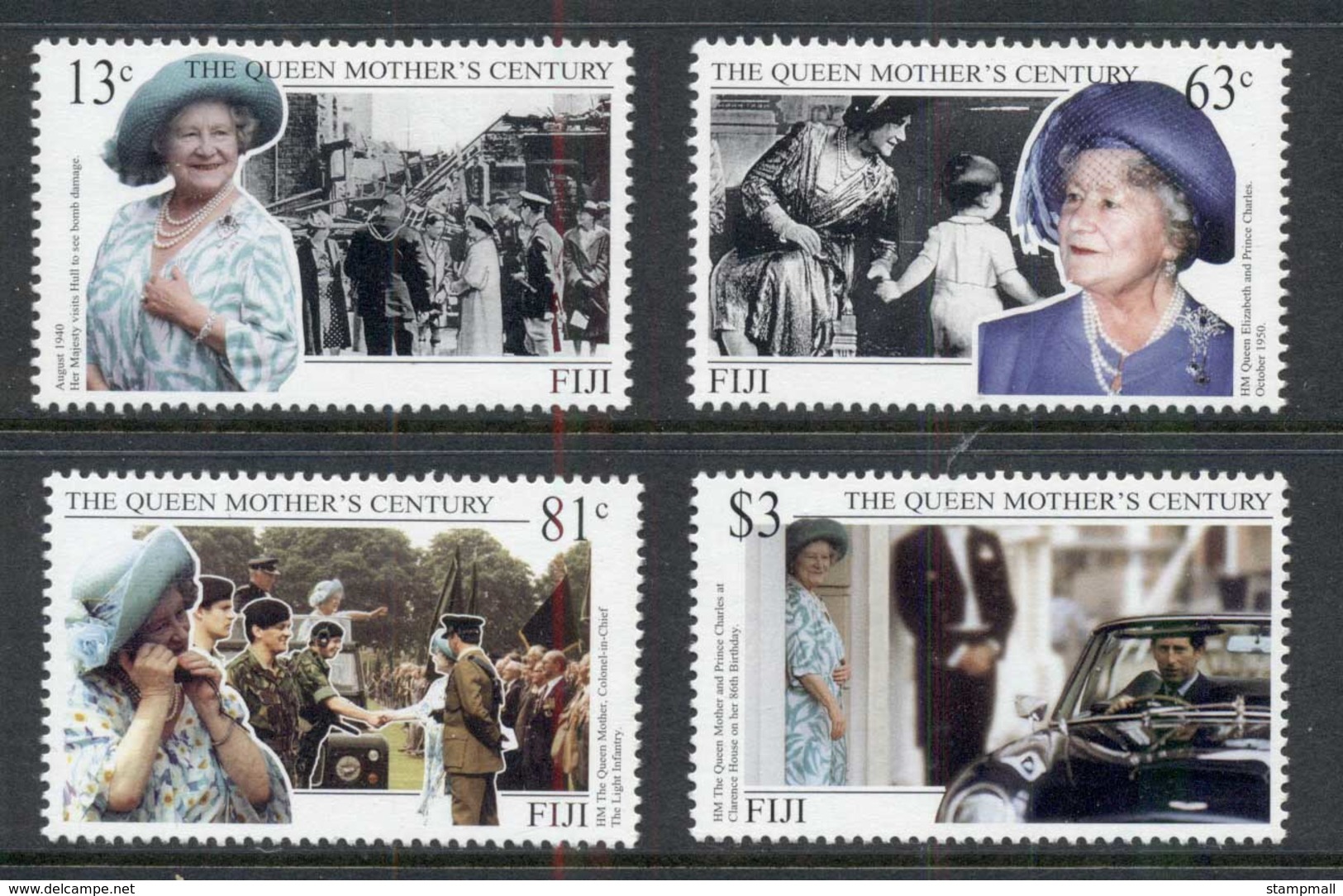 Fiji 1999 Queen Mother's Century MUH - Fidji (1970-...)