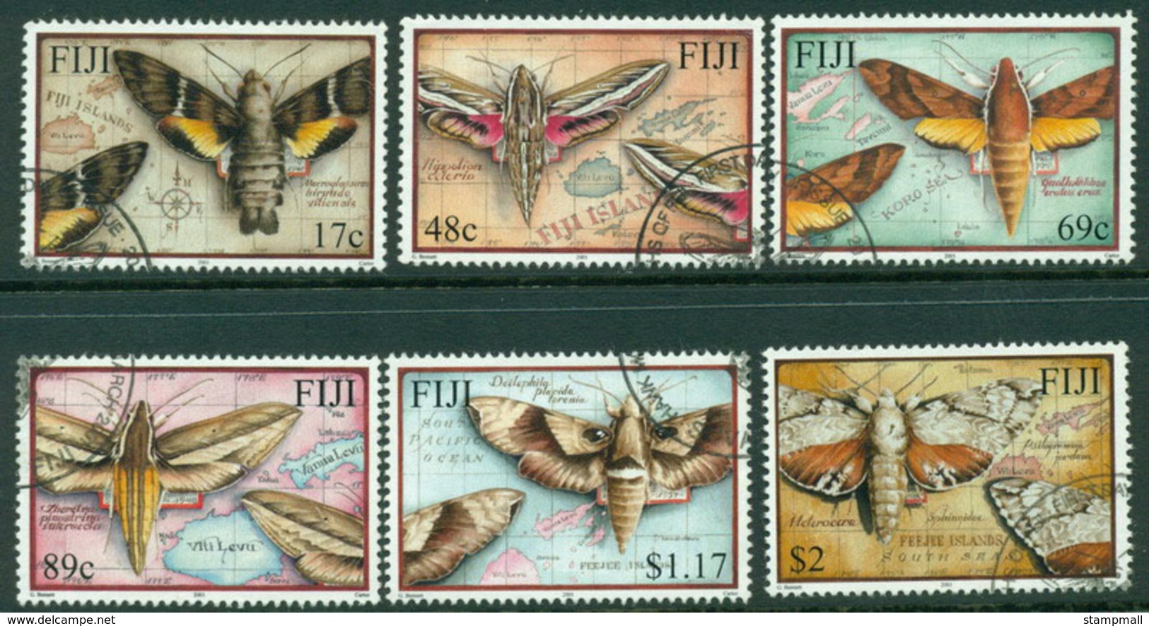 Fiji 2001 Moths FU Lot15036 - Fiji (1970-...)