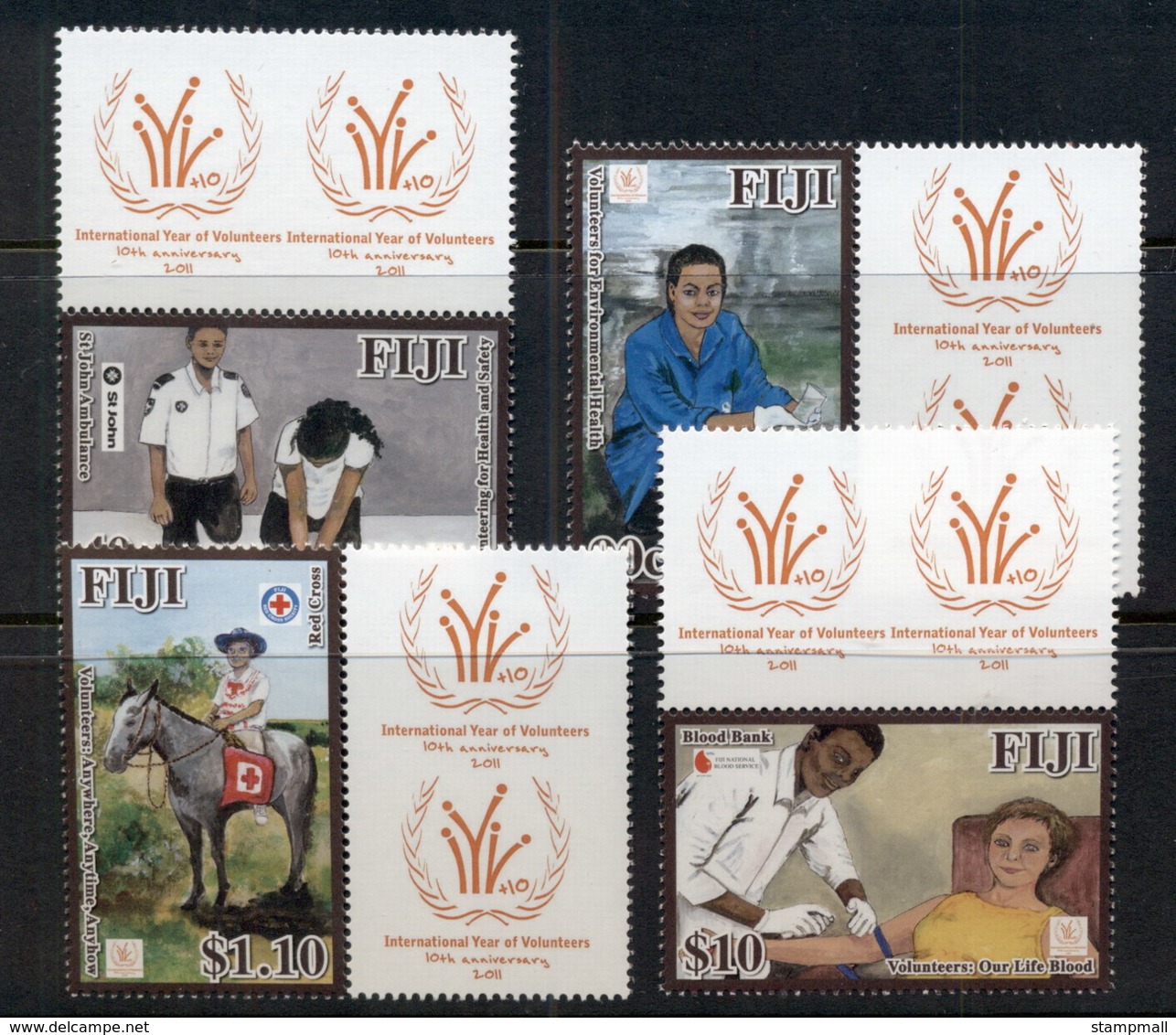 Fiji 2011 Intl. Year Of The Volunteer MUH - Fiji (1970-...)