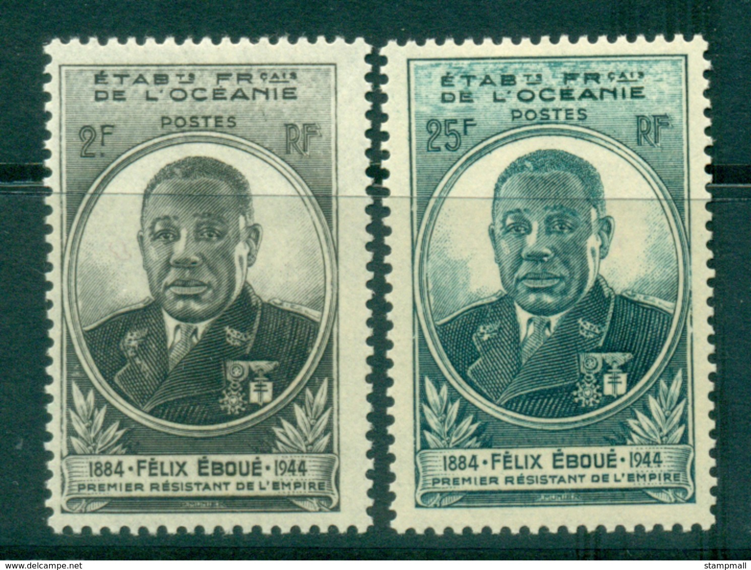 French Polynesia 1945 Eboue MLH Lot38421 - Used Stamps