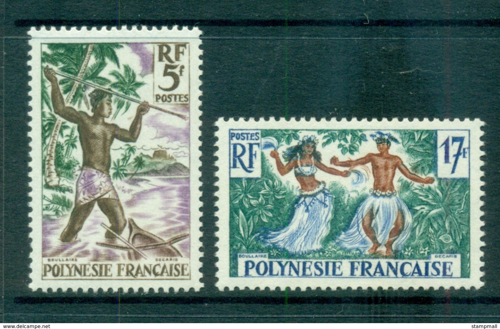 French Polynesia 1960 Spear Fishing, Dancers MLH Lot70896 - Unused Stamps