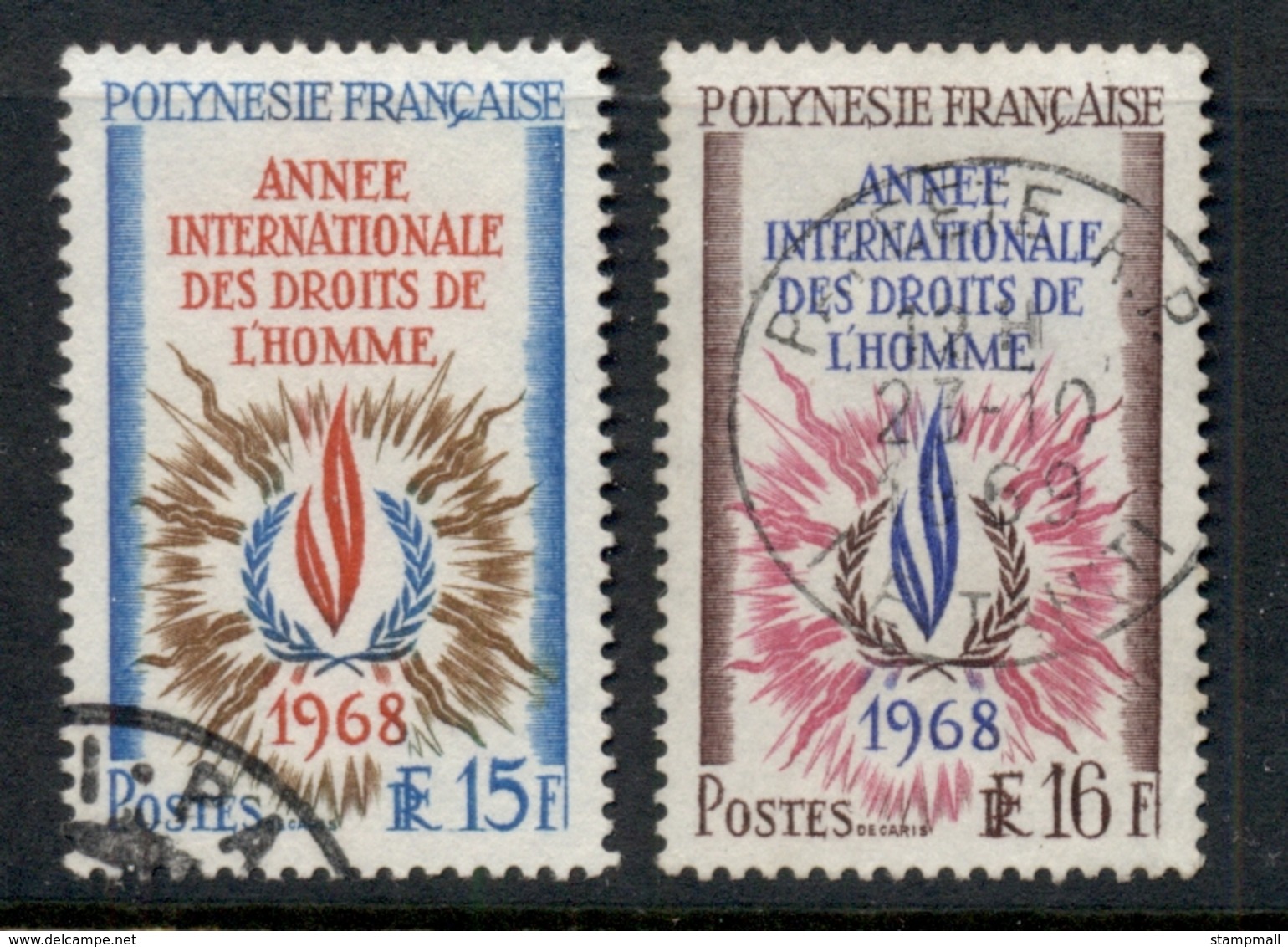 French Polynesia 1968 Human Rights FU - Unused Stamps