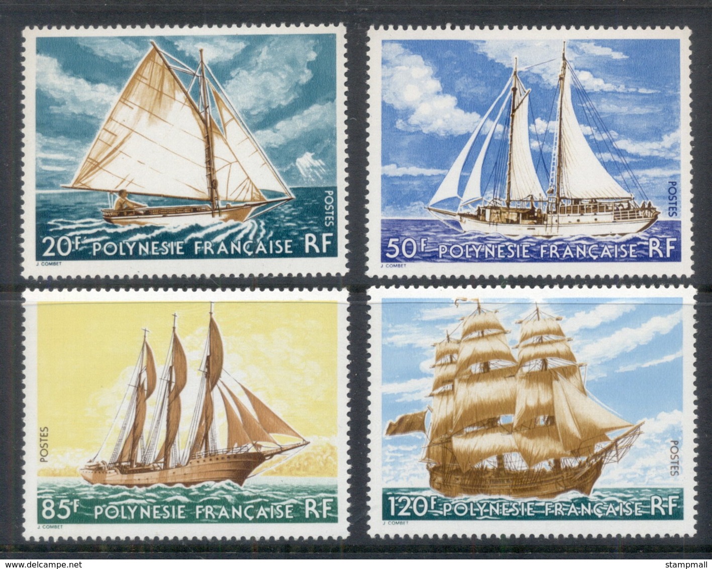 French Polynesia 1977 Sailing Ships MUH - Unused Stamps