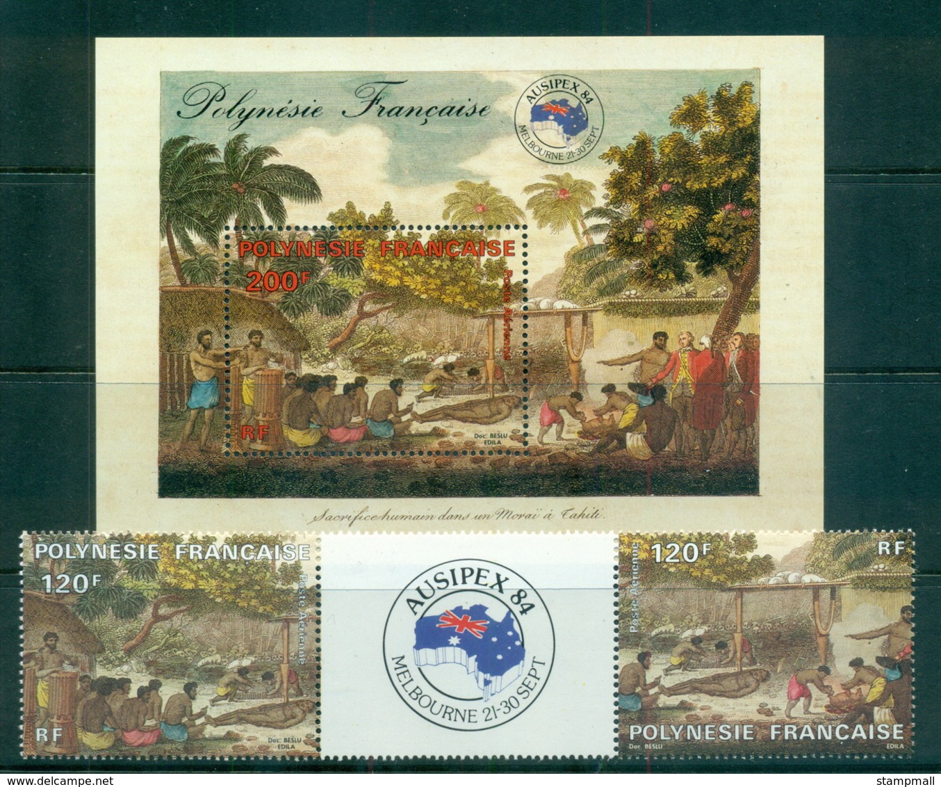 French Polynesia 1984 AUSIPEX + MS Lot70905 - Unused Stamps