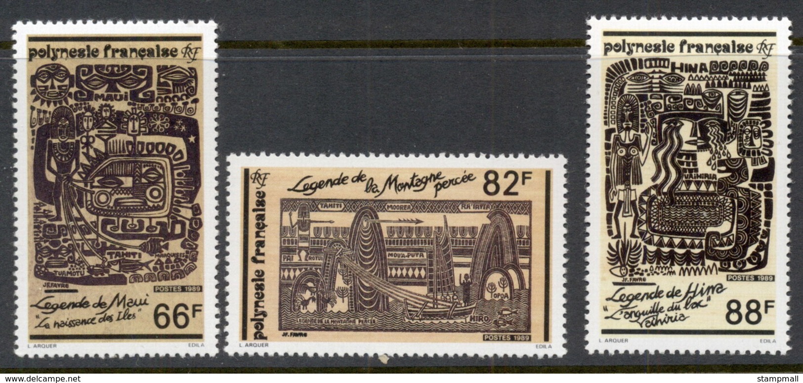 French Polynesia 1989 Legends MUH - Unused Stamps
