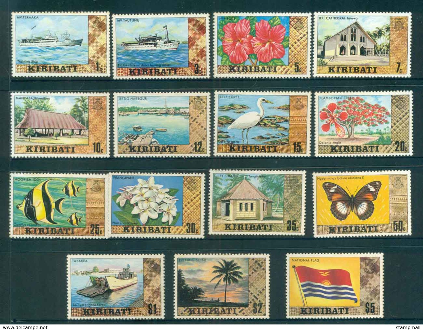 Kiribati 1980 Pictorial Definitives No Wmk (light Tones) MUH Lot52013 - Kiribati (1979-...)