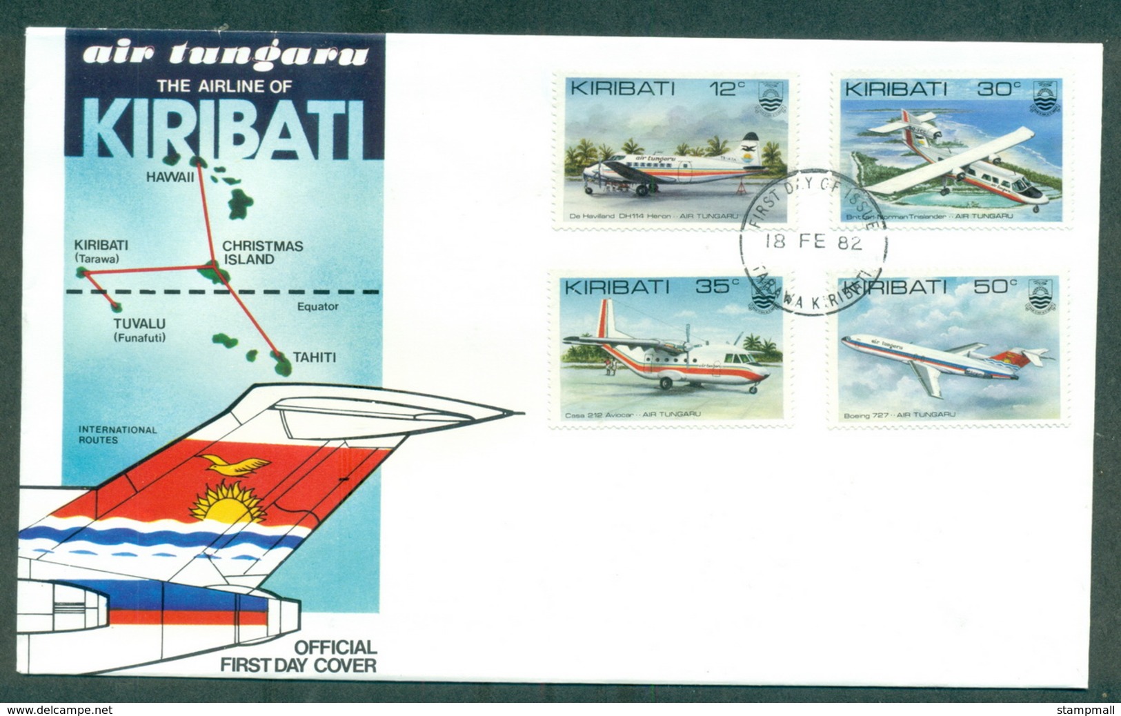 Kiribati 1982 Air Tungaru FDC Lot70934 - Kiribati (1979-...)