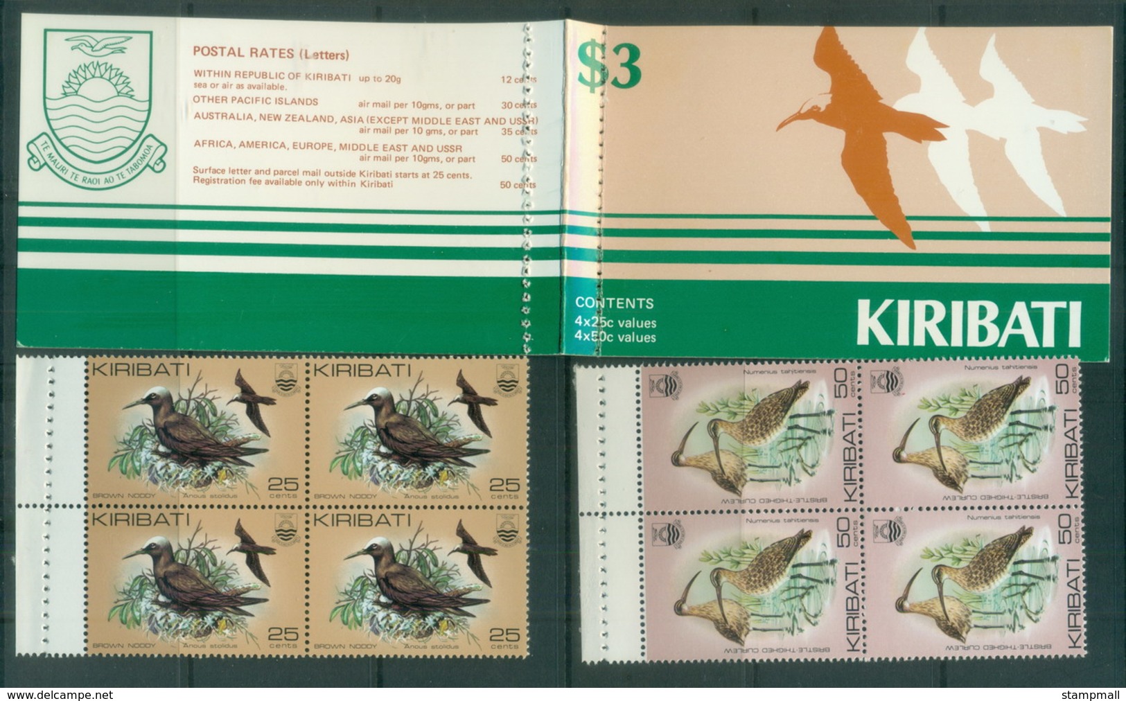 Kiribati 1982 Pictorials, Birds Booklet Exploded MUH - Kiribati (1979-...)