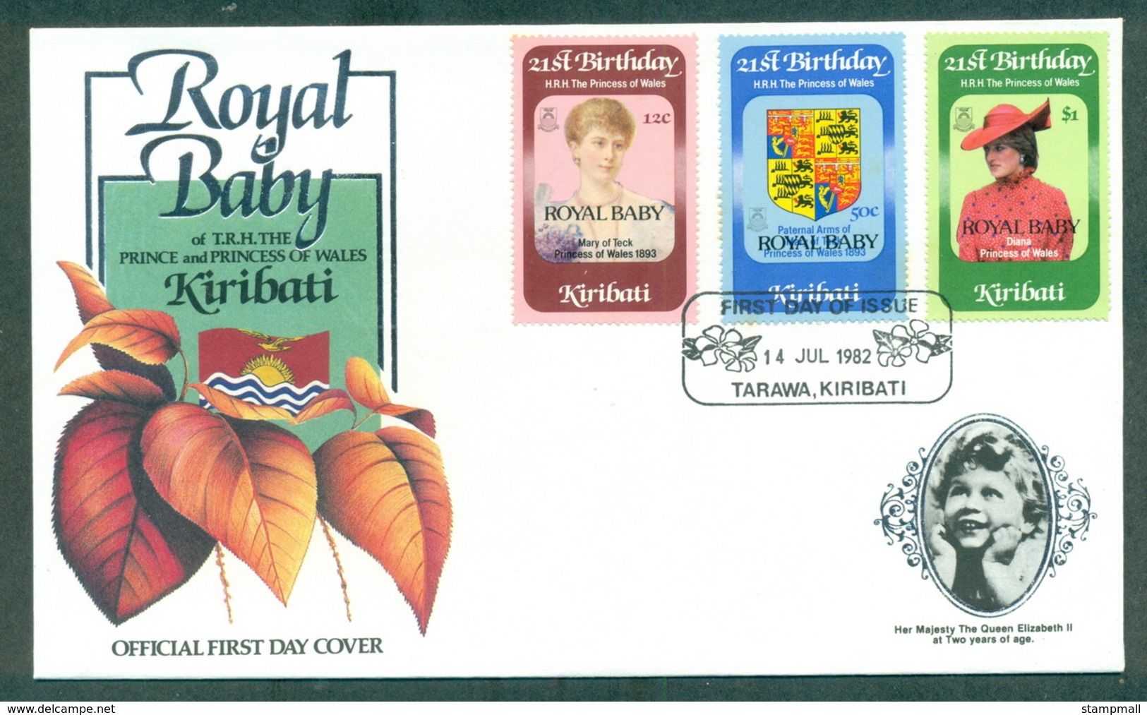 Kiribati 1982 Royal Baby FDC Lot70932 - Kiribati (1979-...)