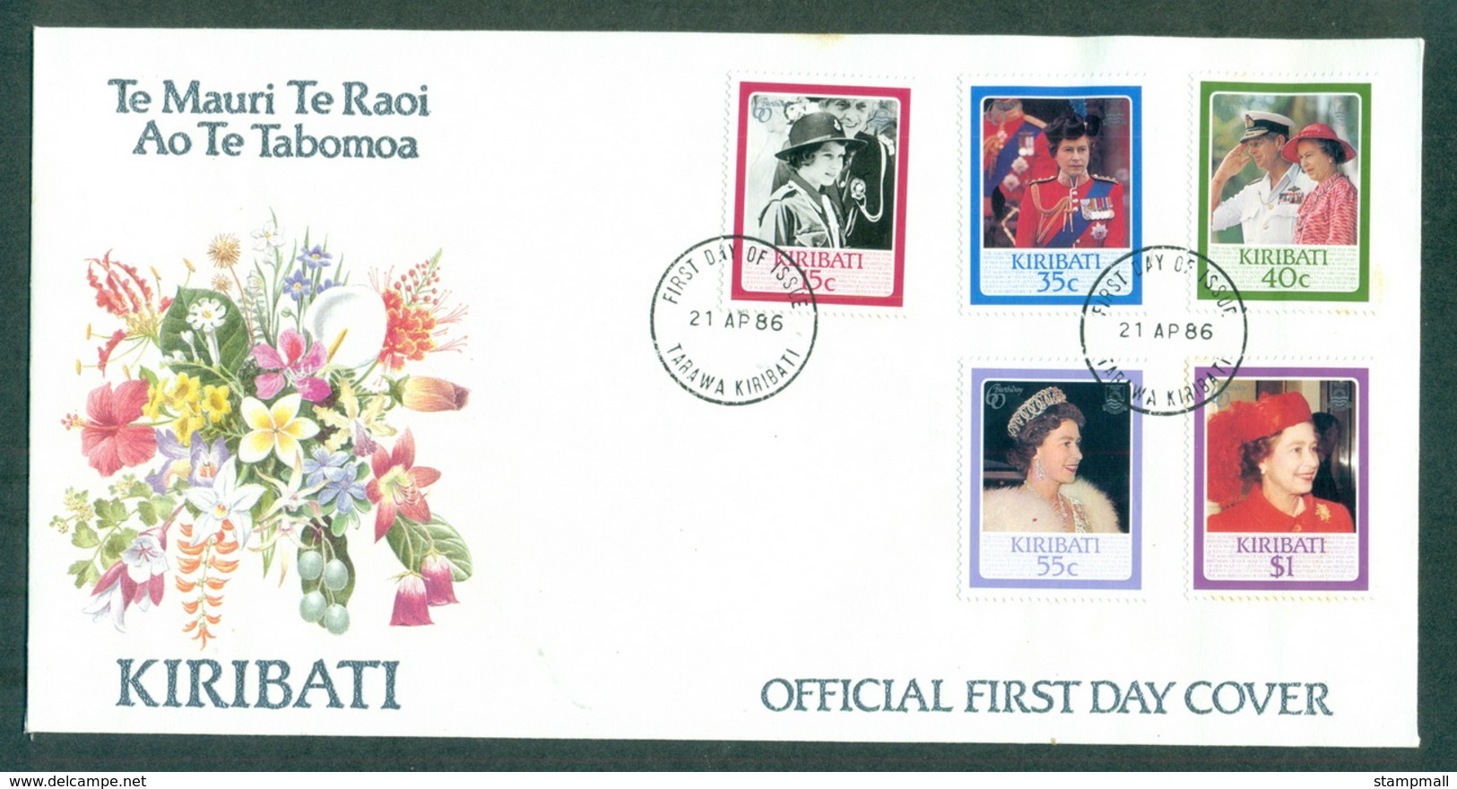 Kiribati 1986 Queens Birthday FDC Lot70941 - Kiribati (1979-...)