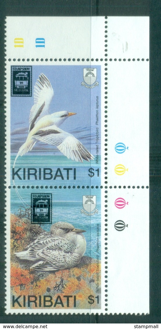 Kiribati 1989 Birds Pr Opt STAMPSHOW , Melbourne MUH - Kiribati (1979-...)