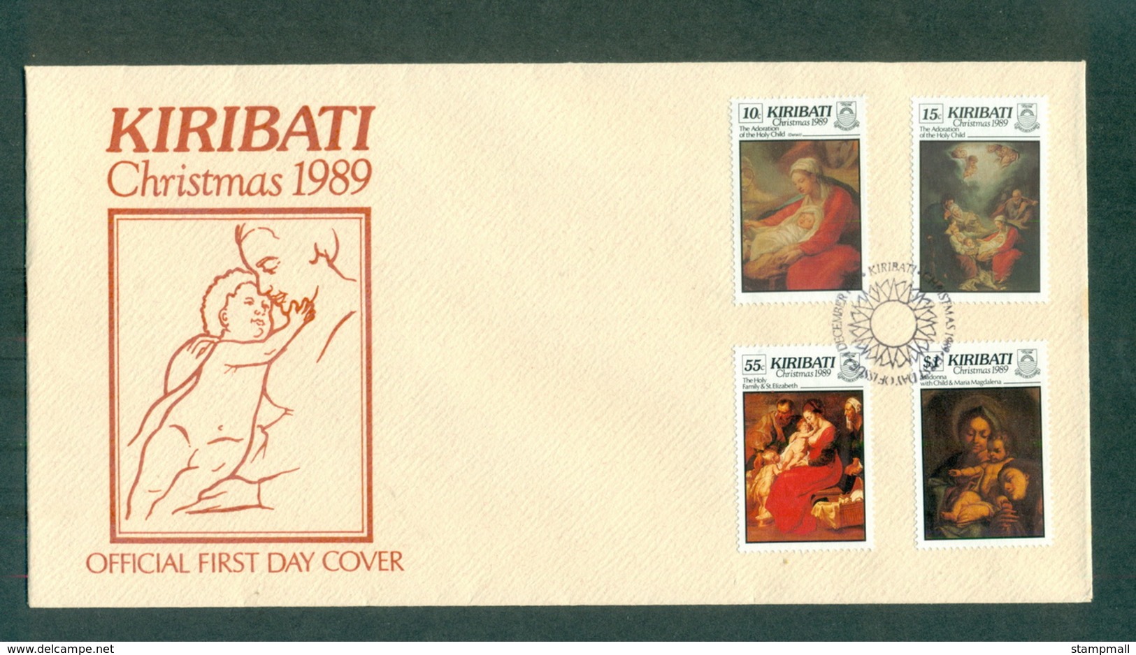 Kiribati 1989 Xmas FDC Lot70951 - Kiribati (1979-...)