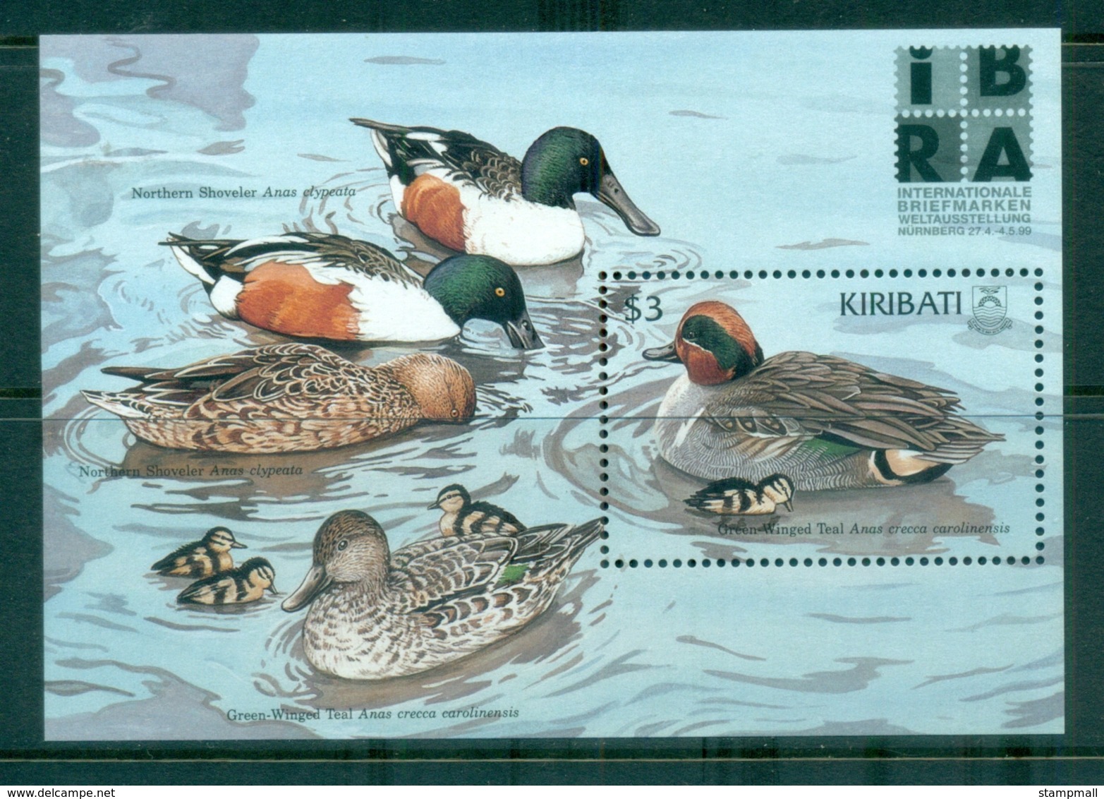 Kiribati 1999 Waterbirds , Ducks IBRA '99 MS MUH - Kiribati (1979-...)