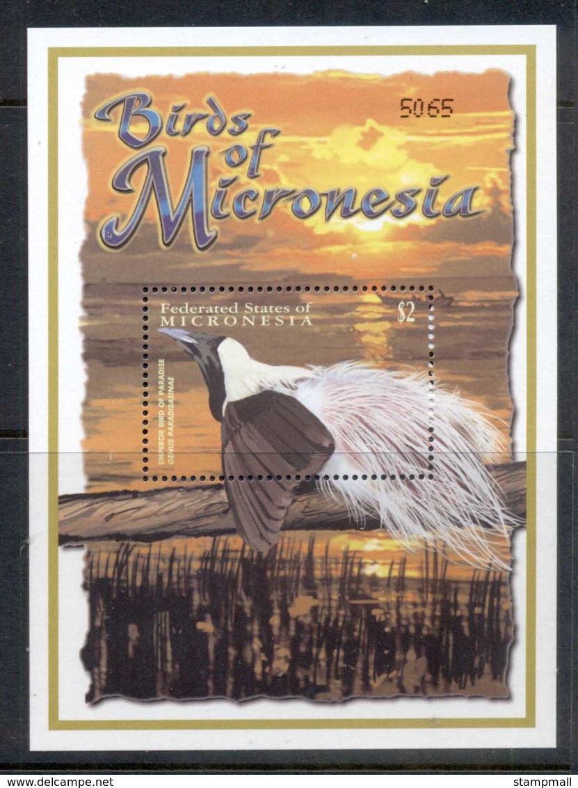 Micronesia 2001 Birds Of Micronesia, Bird Of Paradise MS MUH - Micronesia