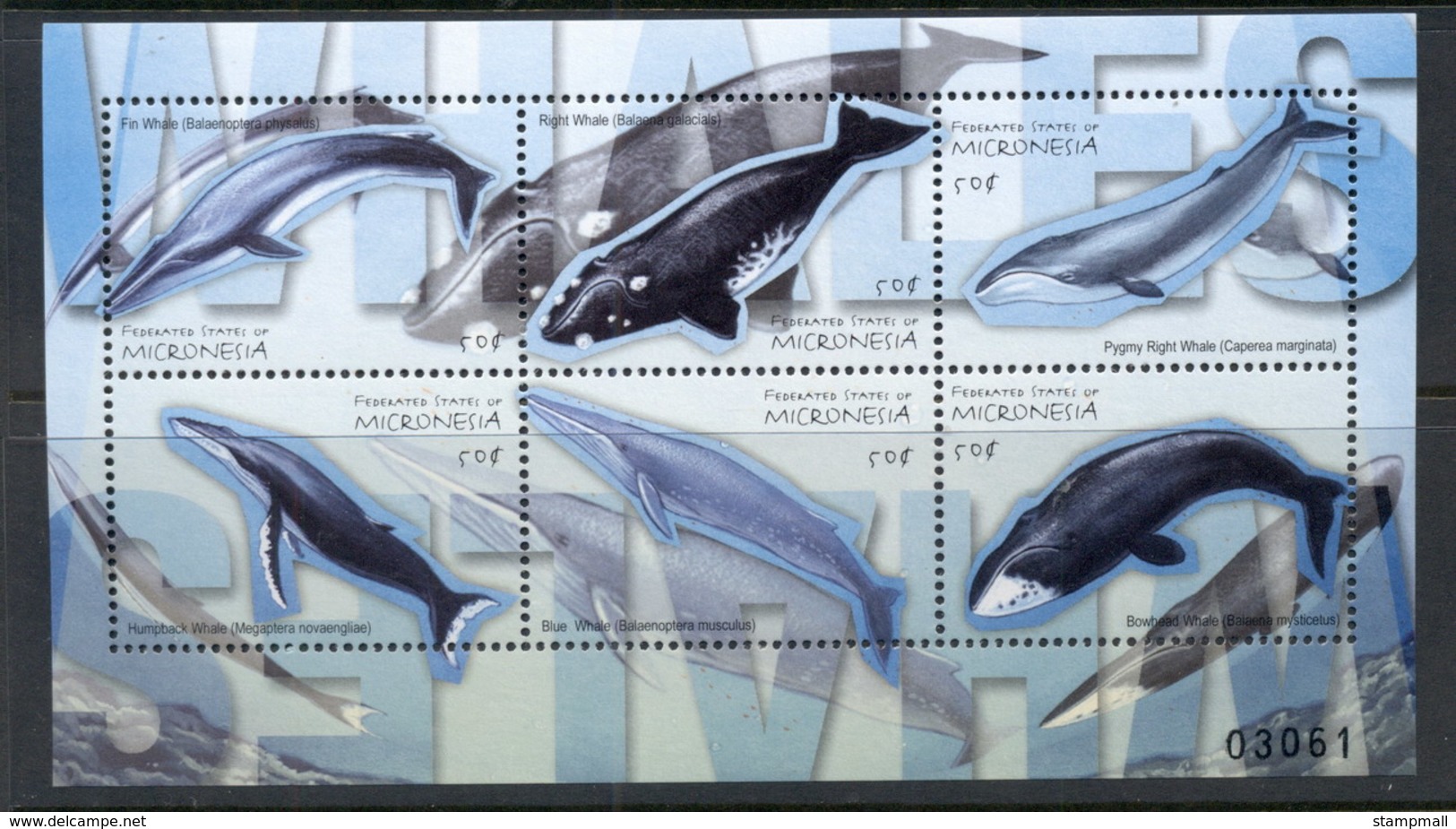 Micronesia 2001 Whales Sheetlet MUH - Micronesia