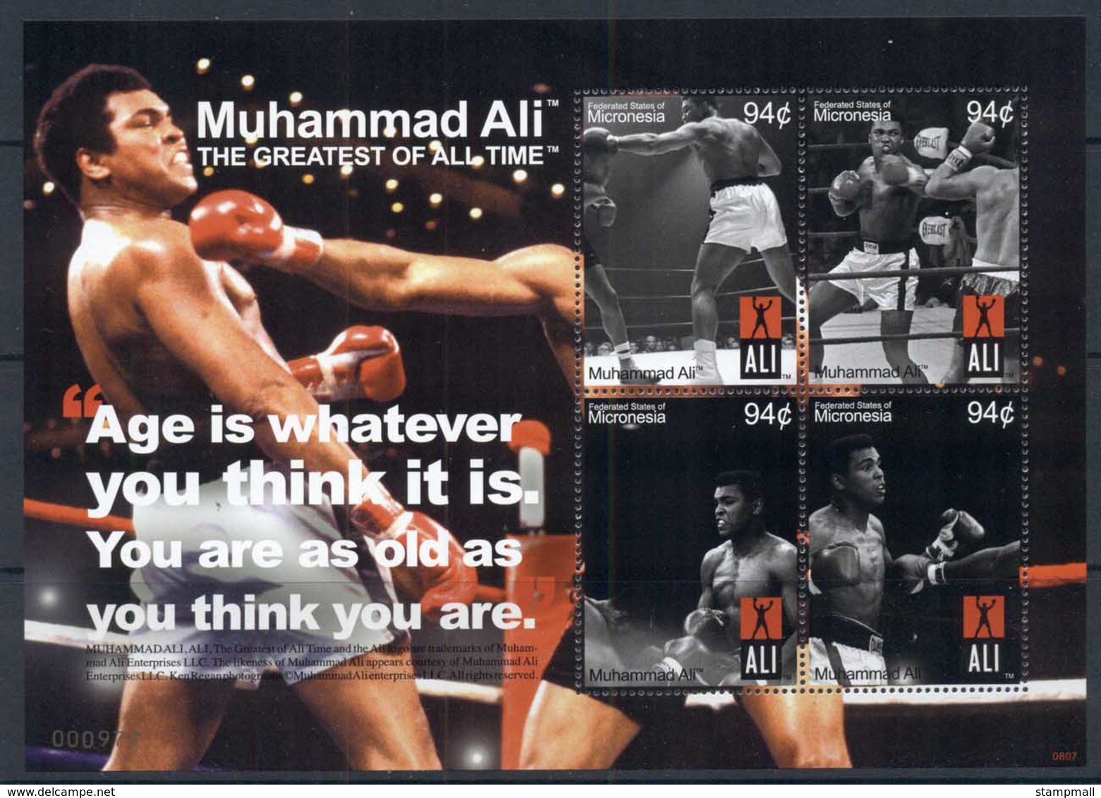 Micronesia 2008 Muhammad Ali, The Greatest Of All Time MS MUH - Micronesia