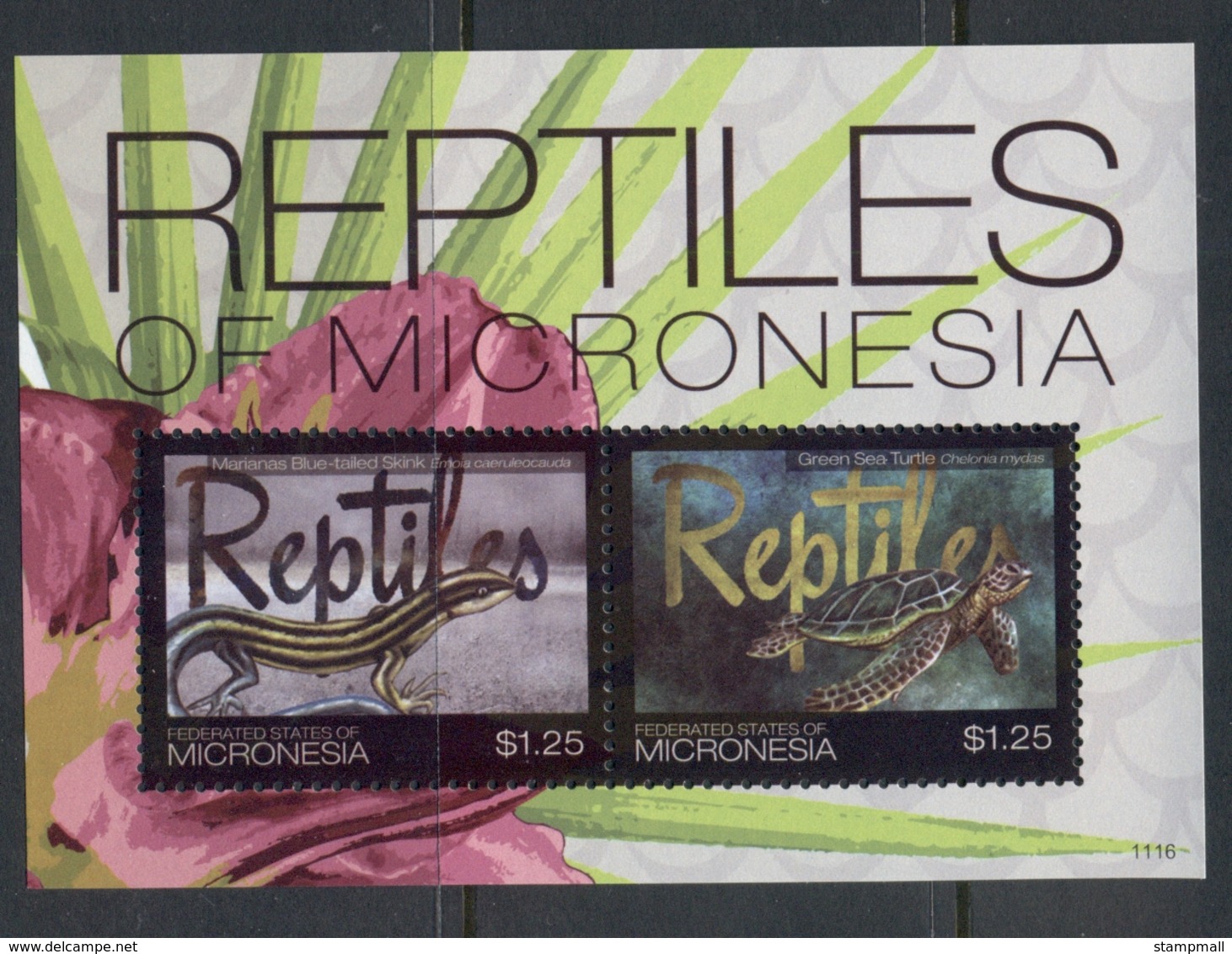 Micronesia 2011 Reptiles Of Micronesia MS MUH - Micronesia